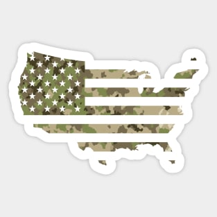 USA Flag - Multicam Camo Sticker